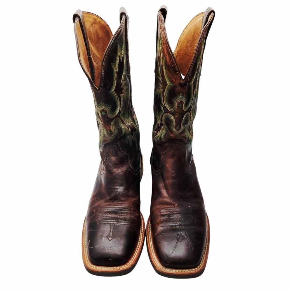 Ariat Men's Cowboy Boots 10.5 EE Brown Leather Square Toe Western Style 10010285